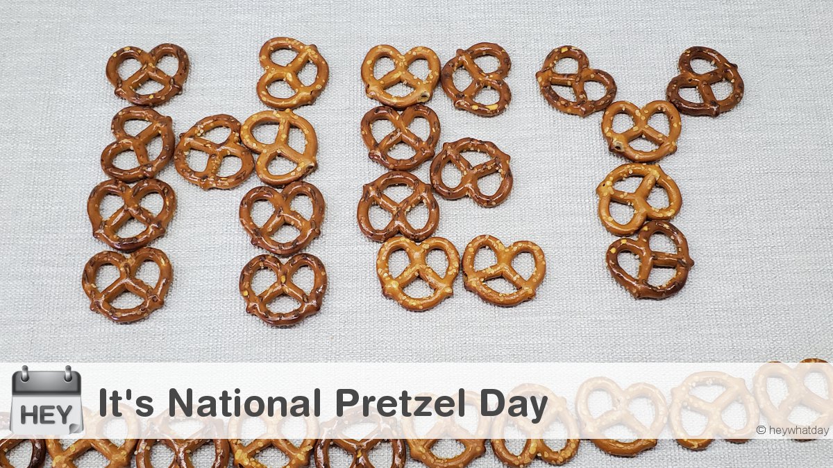 HeyWhatDay's tweet image. It's National Pretzel Day! 
#NationalPretzelDay #PretzelDay #Pretzels
