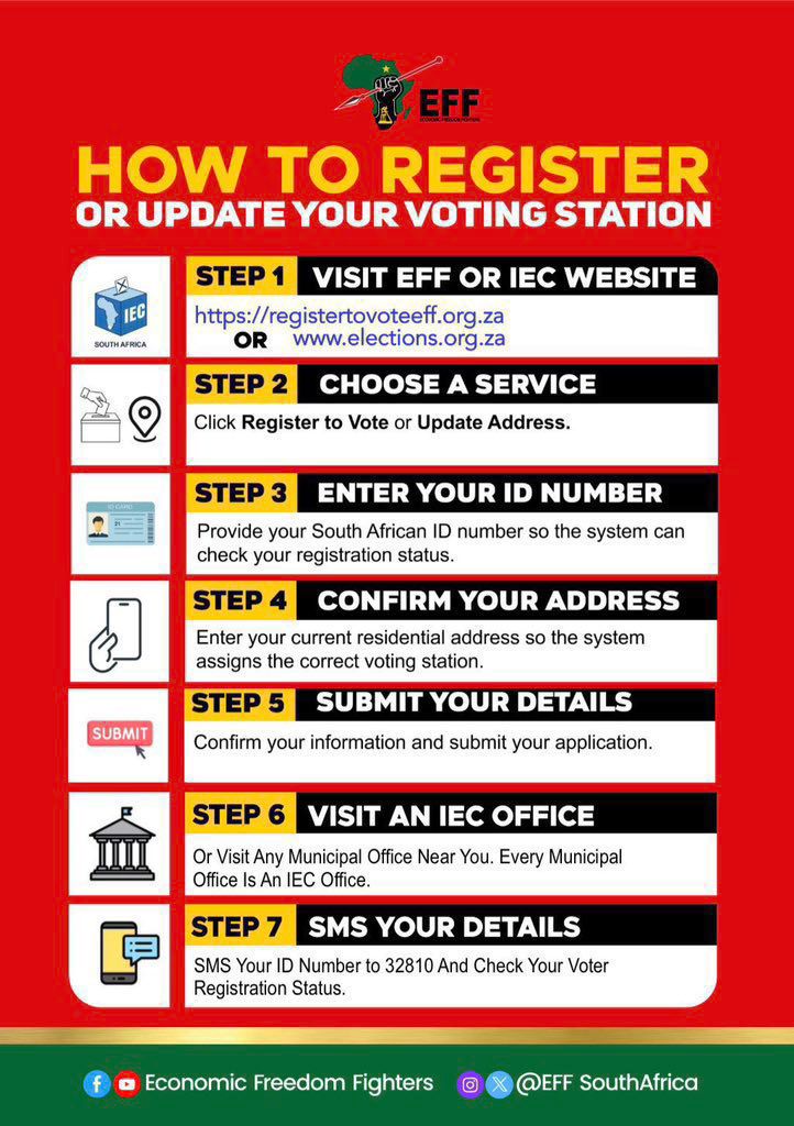motlokwa_1013's tweet image. #RegisterToVoteEFF 🖤❤️💚 ##Amakhosi4Life #AlwaysHome✌🏾✌🏾✌🏾🧡🖤