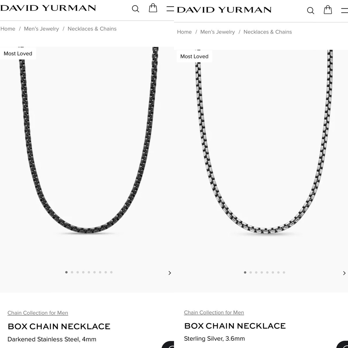 PBInvestigate's tweet photo. @baroncoleman, @BlakeBednarz, others: can you confirm/provide sources for the claim that Charlie’s necklace was stainless steel? 

David Yurman’s stainless steel is darkened; this appears to be silver…It has implications (e.g., metal conductivity, necklace replacement, etc.). https://t.co/3v75Snu8cp