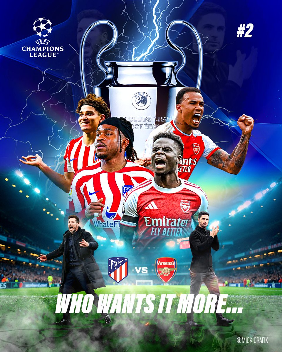 dezzy_chiraboh's tweet photo. Day 2/100 ⚡
High stakes. Big energy.
Inspired by UEFA Champions League nights — Who wants it more?
#100DaysOfDesign #UCL #DesignChallenge #SportsDesign #GraphicDesign https://t.co/X47jmd5a7z