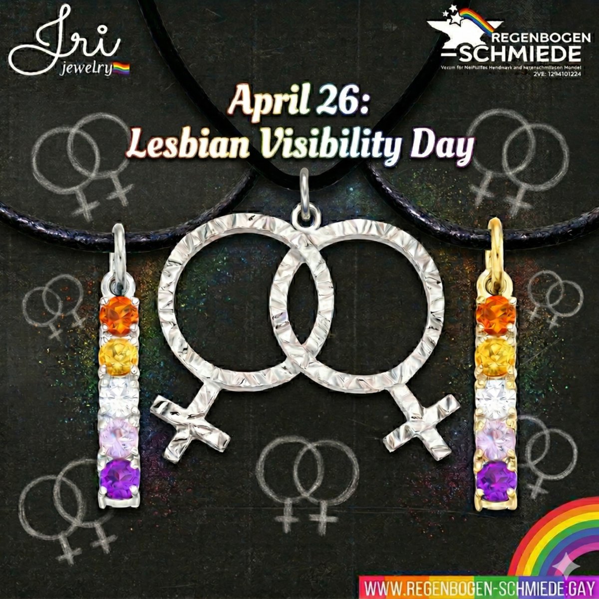 RegenbogenSchmi's tweet image. #Celebrate April 26: #Lesbian #Visibility Day with a touch of sparkle! ✨

#LesbianVisibilityDay #LVD2026