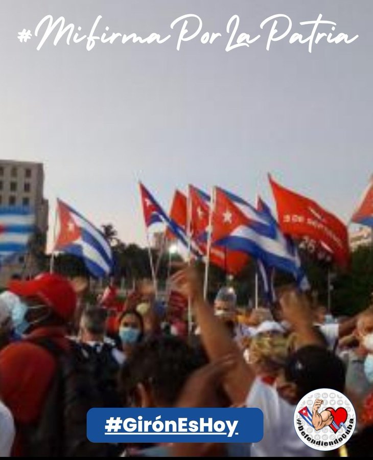 Nuestra bandera 🇨🇺 ondea con fuerza, recordándonos la grandeza de nuestra nación.

#MiFirmaPorLaPatria✍️
#DefendiendoCuba🇨🇺💪❤️
#SanctiSpíritusEnMarcha .