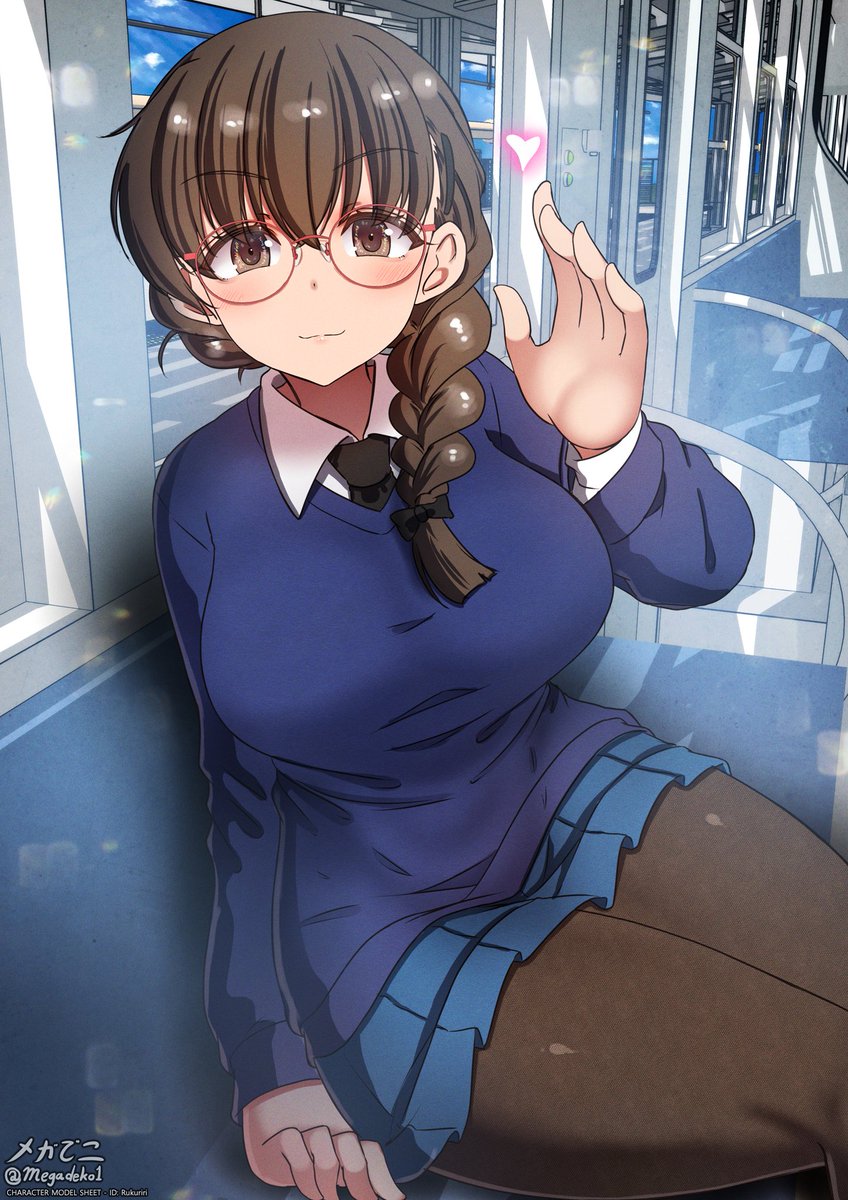 #ガルパン版深夜のお絵描き60分一本勝負
#ガルパン版深夜のお絵描き60分一本勝負_20260426
お題 「ルクリリ」
メガネなルクリリさん✨

Theme: Rukuriri
Rukuriri with her glasses look. 