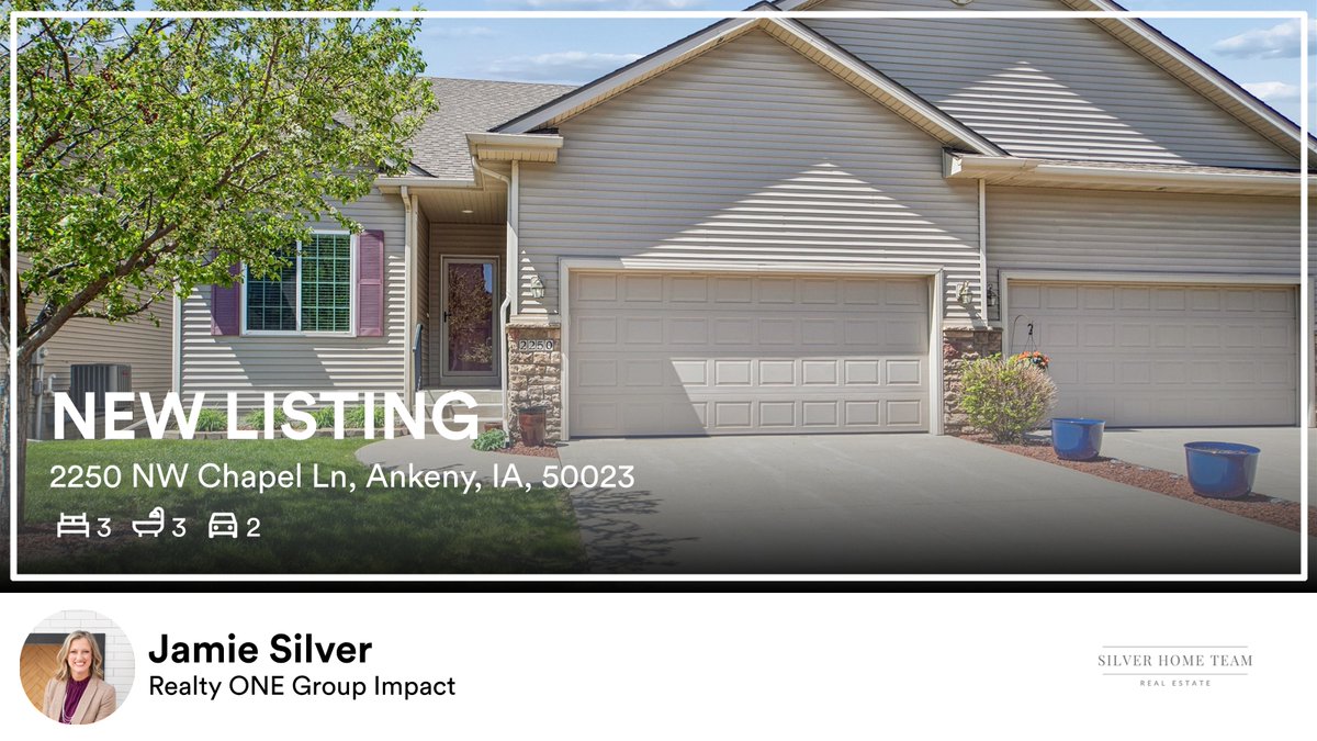 rogimpact's tweet image. 🛌 3 🛀 3 🚘 2
📍 2250 NW Chapel Ln, Ankeny, IA, 50023
High-quality agents found at rogimpact.com

#RealtyONEGroup agent’s latest listing
rma.reviews/8hx8o5aeoj04
High-quality agents can be found at rogimpact.com/find-agent/
...
#iowahomesforsale #realestate #iowa