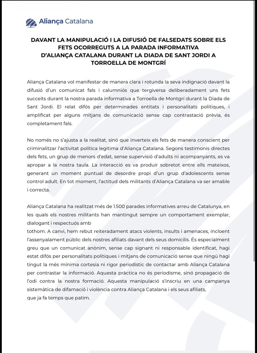 Aliança Catalana tweet media