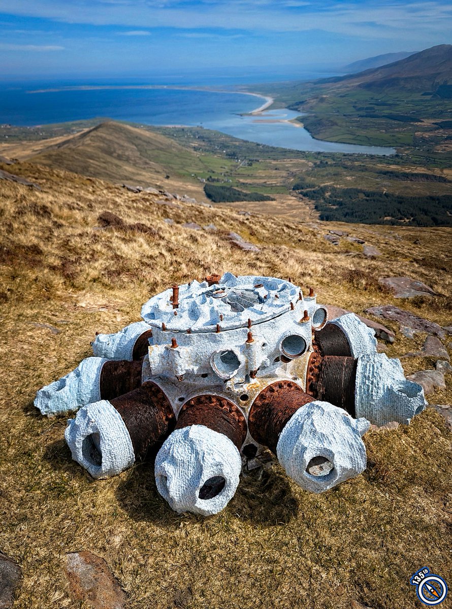 135thdegree's tweet image. Engine from a Luftwaffe Focke-Wulf Fw 200 "Condor"  that crash-landed on Mount Brandon (Cnoc Bréanainn) Co. #Kerry in 1940. This was the first known #German aircrew to land in Ireland during World War II. All six crew members survived the crash.