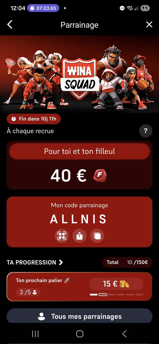 aximevrai's tweet image. #Winamax #Betclic #unibet #parainage Code de parrainage Winamax : ALLNIS
J'ai plus de sous, la team, donc si vous voulez créer un compte.
🙏🙏🙏🙏🙏🙏
