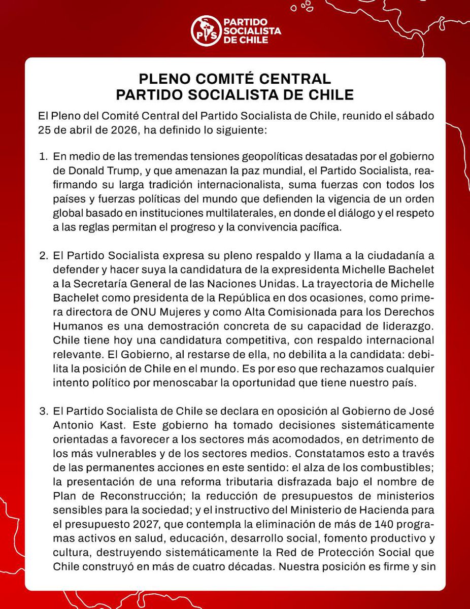 Partido Socialista de Chile tweet media