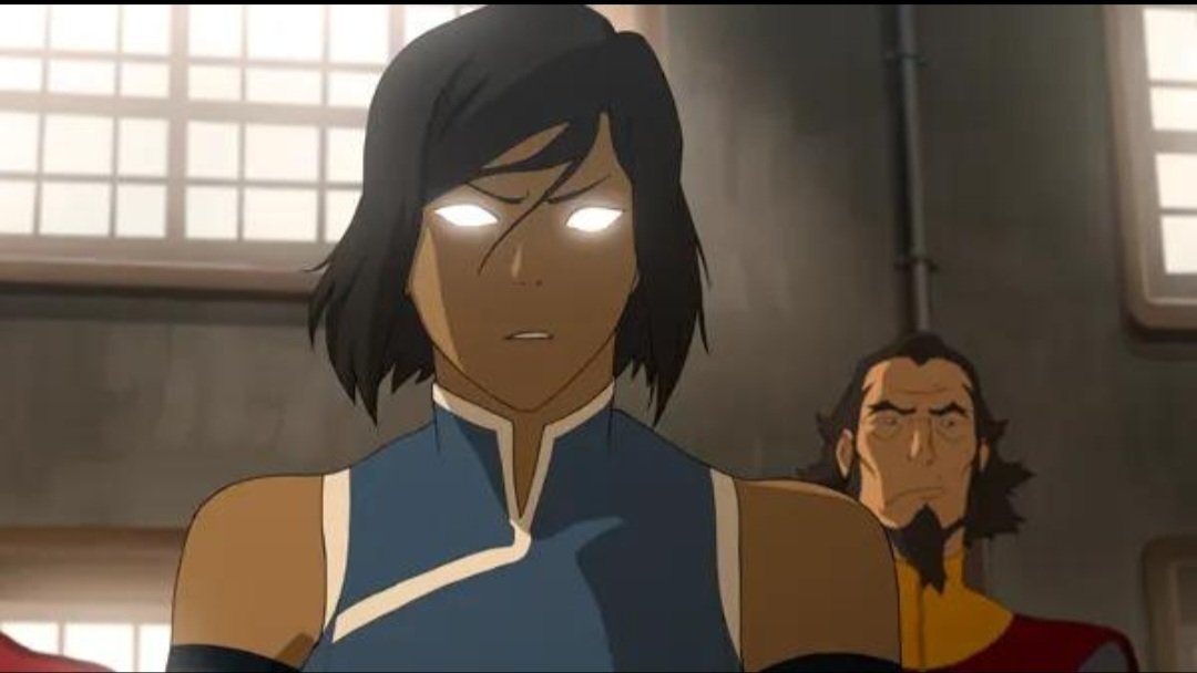 DanHarmone's tweet photo. The Avatar State just evolved with the Avatar series. In Aang’s era, it felt terrifying because he couldn’t control it, it was a last resort defense mechanism tied to survival. By Korra’s time, it’s something she learns to access and control earlier, so of course it’s used more intentionally. That’s more progression than downgrade.
Also calling it a glorified power-up is such an ignorant take how often Korra loses, struggles, or gets countered even with the Avatar State. Amon neutralizes bending entirely, Unalaq matches her with Vaatu, Zaheer literally breaks her physically and mentally, and Kuvira pushes her even in the finale. If anything, the show deconstructs the idea that the Avatar State is an automatic win button.
And since korra controls it more  tension shifts from ‘can she survive?’ to ‘can she make the right decisions?’ Thats what make me appreciate the storytelling more.