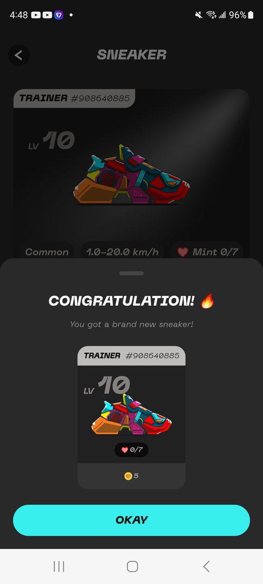 1Chocolate4U's tweet photo. Bought a #STEPNGO common Trainer to mint with my uncommon trainer and opened up my #STEPNOG LVL 7 MB so I could go for either a 5 or another 7👌🫶🇨🇦 https://t.co/apPf68udB9