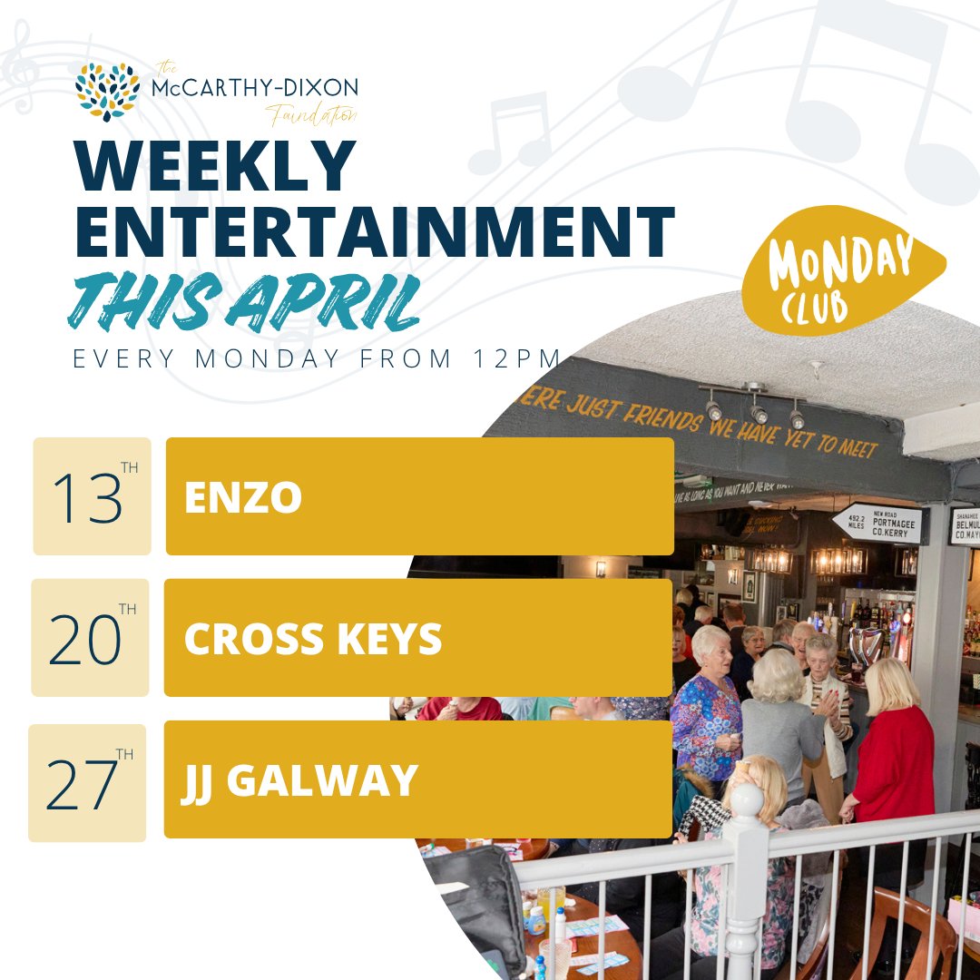 TMDFoundation's tweet image. 🌟 Weekly Social Clubs at #TMDF 🌟

💃 Mon 12–4: Music, dancing, bingo &amp;amp; raffle
🍰 Tue 2–4: Tea, coffee &amp;amp; chat
🧘 Wed 10:30–1: Wellbeing &amp;amp; gentle movement

🚐 Minibus available
📧 hello@mccarthydixon.org.uk

🌐 mccarthydixon.org.uk/social-clubs

#Community #Wellbeing #StayConnected