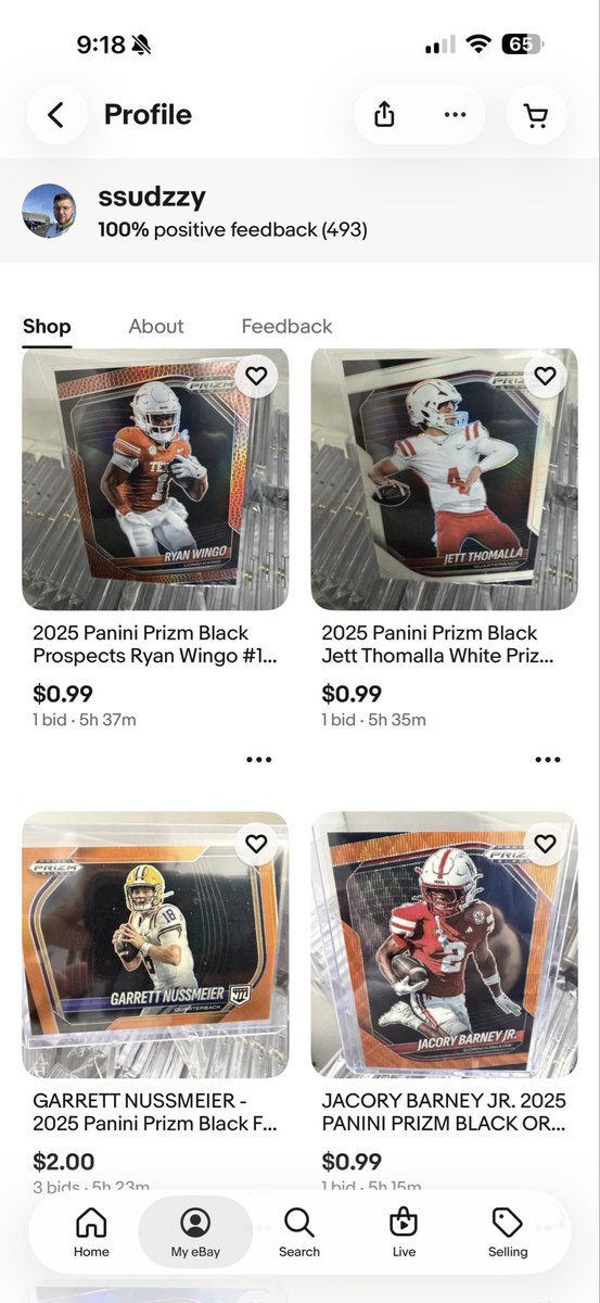 Steve_Sumner's tweet photo. @tm1515152005 https://t.co/uZdVVv5LRq
Prizm Black auctions ending this afternoon https://t.co/MwhYsCiPNX