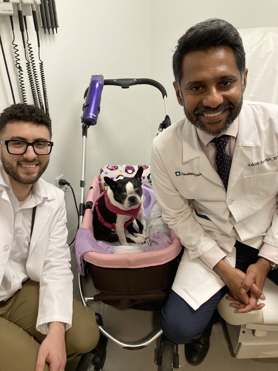 Last week at Cleveland Clinic…my cardiologist &amp; his assistant &amp; of course sweet Lorna Doone!
