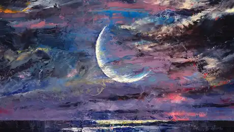 TFiredrake's tweet photo. The #lunar phase was a waning crescent, coming to dark. It dusted the grass; twinkled off the water as its light dwindled with each passing hour.

Night creatures waited; star time was coming. When the cold moon left, they would celebrate the glory of the spangled skies.

#vss365 https://t.co/Km1h73cVcy