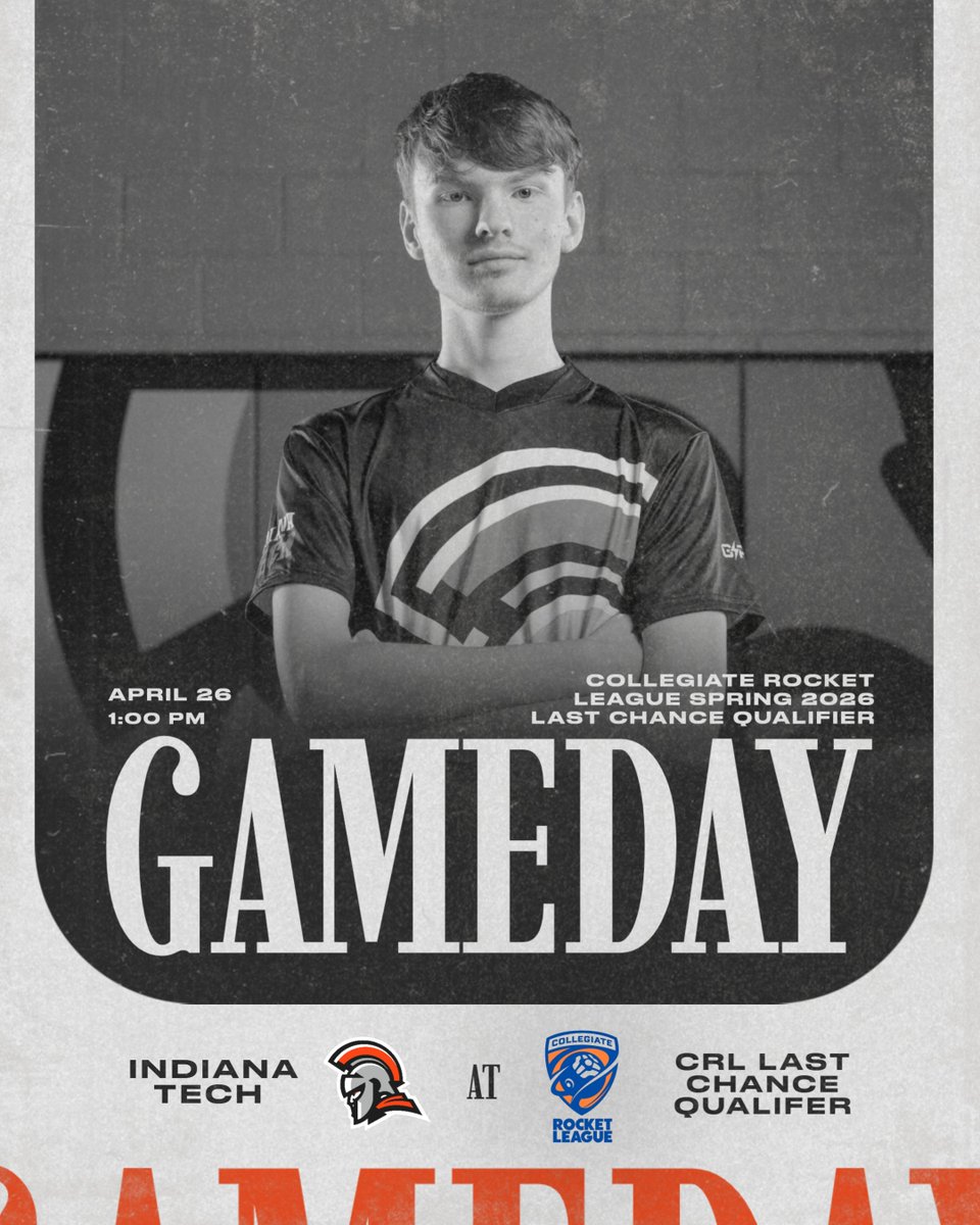 IndTechEsports's tweet photo. One last time, carball for your Sunday.
@RLEsports CRL Spring 2026 Last Chance Qualifier
๐1:00 PM
๐๏ธ @MonkeyshinesTV @SirPigasus
๐บhttps://t.co/VesrWNefKg
#TechYeah #WinIT https://t.co/1e9t90rMer