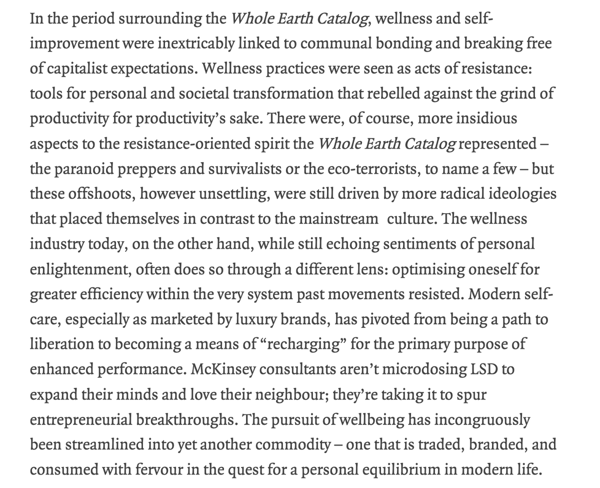 I wrote about the misguided appropriation of The Whole Earth Catalog by tech-adjacent wellness brands in 2023—not surprising to see the same move from AI companies now too.
port-magazine.com/design/new-age…