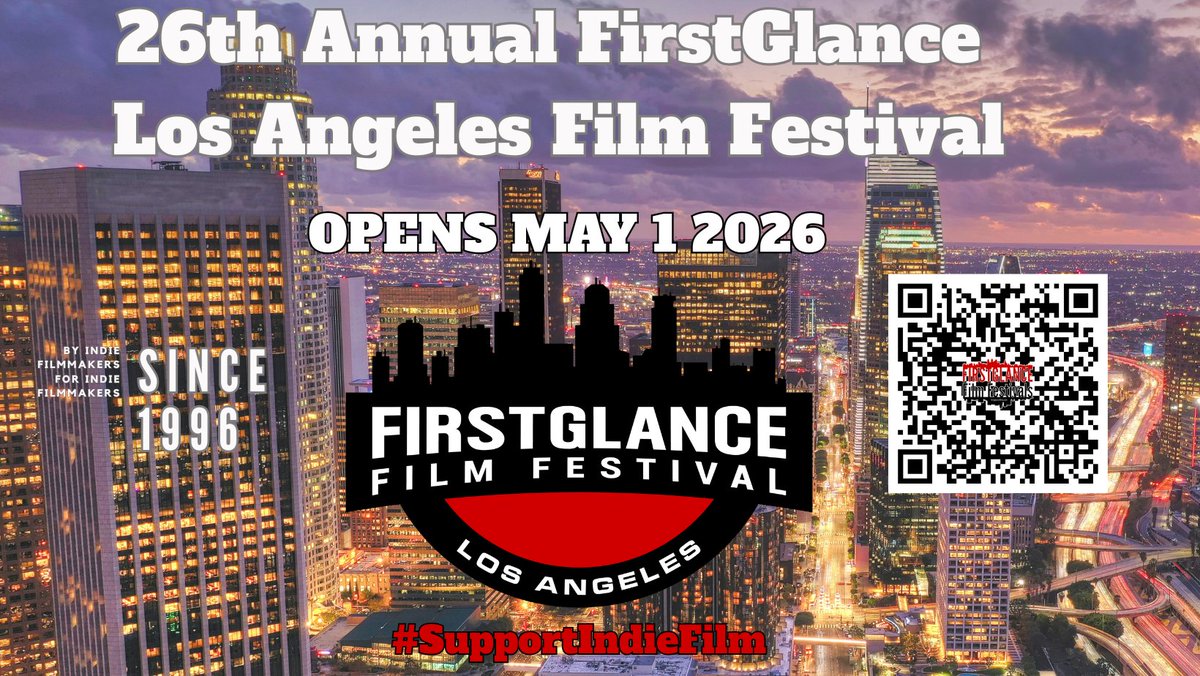 FirstGlanceFilm's tweet image. Submissions Open for the
26th @FirstGlanceFilm #LosAngeles #FilmFestival
Schedule for Nov 12-15
More days, more screenings, more #indiefilm
Submit Early and SAVE-
filmfreeway.com/FirstGlanceLos… #SupportIndieFilm #FilmX #FGLA26