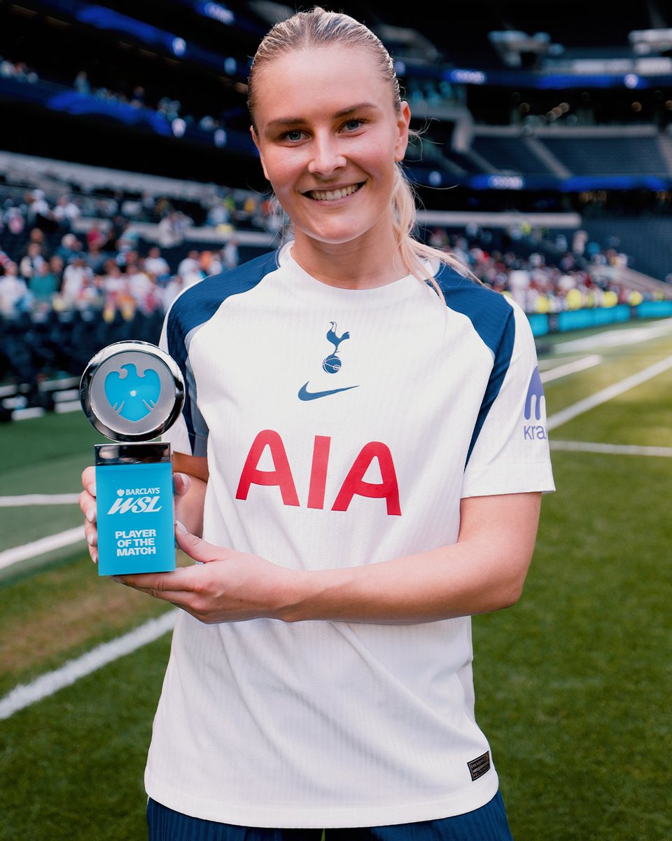 SpursWomen's tweet photo. Today's @BarclaysWSL Player of the Match 👏 https://t.co/dRW7LppNfY