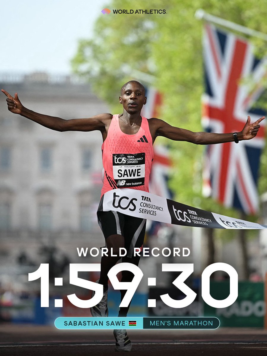 athletesofkenya's tweet image. Eliud Kipchoge told us NO HUMAN IS LIMITED. 

Sabastian Sawe walked the talk!

Incredible performance at the London Marathon. 

#LondonMarathon #Marathon #Kenyan #Kenya
