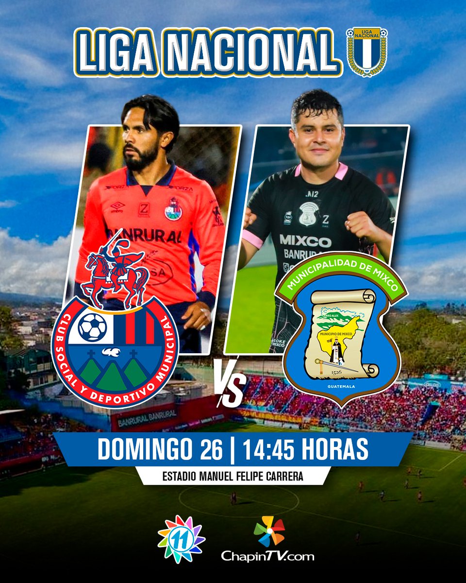 Torneo Clausura 2026: Municipal vs Mixco, véalo por Canal 11 y online: chapintv.com/envivo-canal-7/