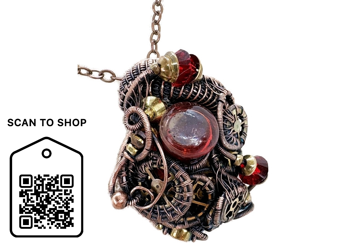 HJJewelry's tweet image. Red Liquid Steampunk Sensory Pendant: Bronze Wire-Wrapped Necklace wit– Heather Jordan Jewelry heatherjordanj.com/products/red-l… #wirewrappedautistic #mechanical #fidget #gadgetry #conventionstatement #handmadecollector #festival #cosplay #clockworkfantasy #gearjewelry #liquidsensory