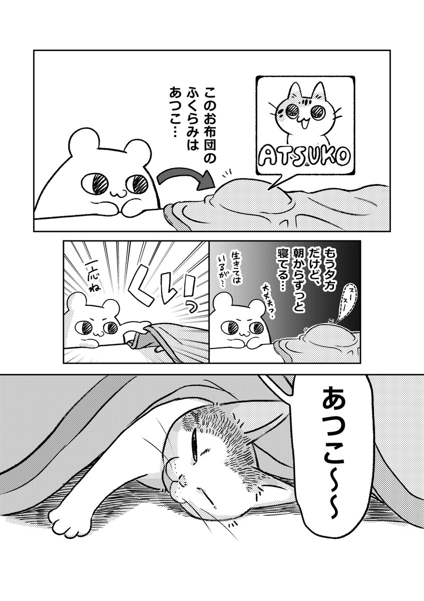 kuma_kuma_a0402's tweet photo. 【猫マンガ】寝すぎて心配【エッセイ】　#猫漫画 https://t.co/0NU0HahybD