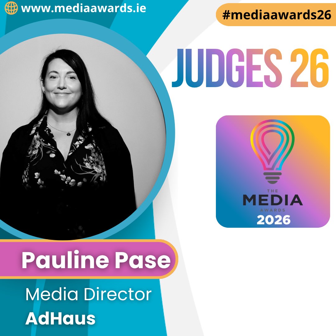 mediaawards_IRL's tweet photo. 🎉 We were thrilled to have Pauline Pase, Media Director at Adhaus and Chair of PANI, on our #MediaAwards2026 judging panel! 15+ years of media expertise in action. 🏆
For more info 👉 https://t.co/IDNQIeYmJy
#MediaAwards2026 #JudgingPanel #MA26 https://t.co/SD8erj2f7z