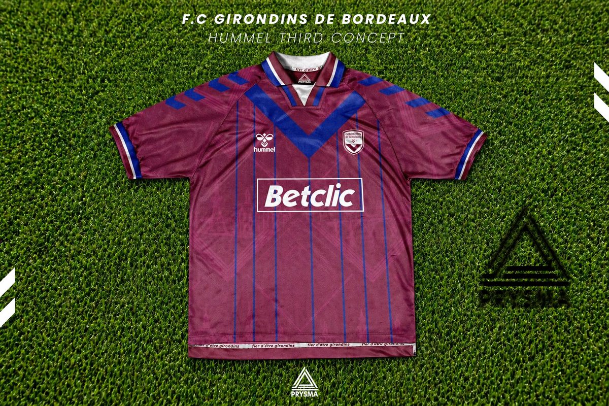 PrysmaFR's tweet image. 🚨 Ça faisait longtemps que j’avais pas fait de concept de maillot 🔥

Que pensez vous de celui ci ?!

@girondins x @hummelFrance 
2026/2027 third concept 1/2
.
.
.
.
#girondins #hummel #jersey #concept #bordeaux #Ligue3 #N2