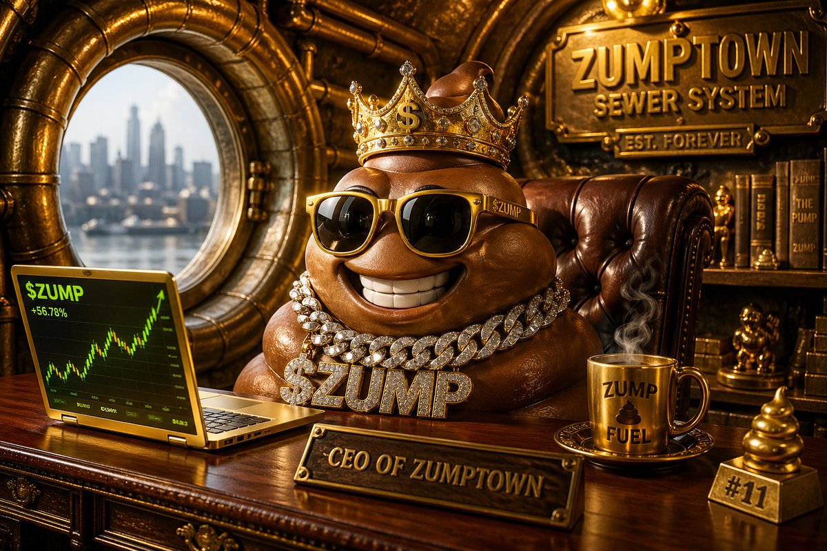 ZumpCoin25's tweet photo. @WhaleSatoshi Nothing beats the sound of a Monday Morning
Flush! A
While the world is commuting to their 9-5, the $ZUMP community is already deep in the golden pipes, turning waste into wealth.
New week, new smell of success. Let's send it down the drain! 3

https://t.co/785Qz6gT3z https://t.co/gblKI0Mes1
