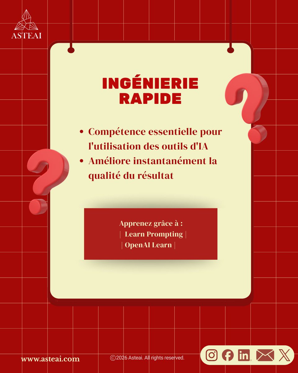 AsteAiAsteAi's tweet image. L’IA n’est pas une seule compétence — c’est un ensemble.
 Commencez avec les bonnes compétences en 2026 🚀
Enregistrez ce post pour rester en avance.
#AI #AICareers #FutureSkills #TechSkills #LearnAI #AsteAI