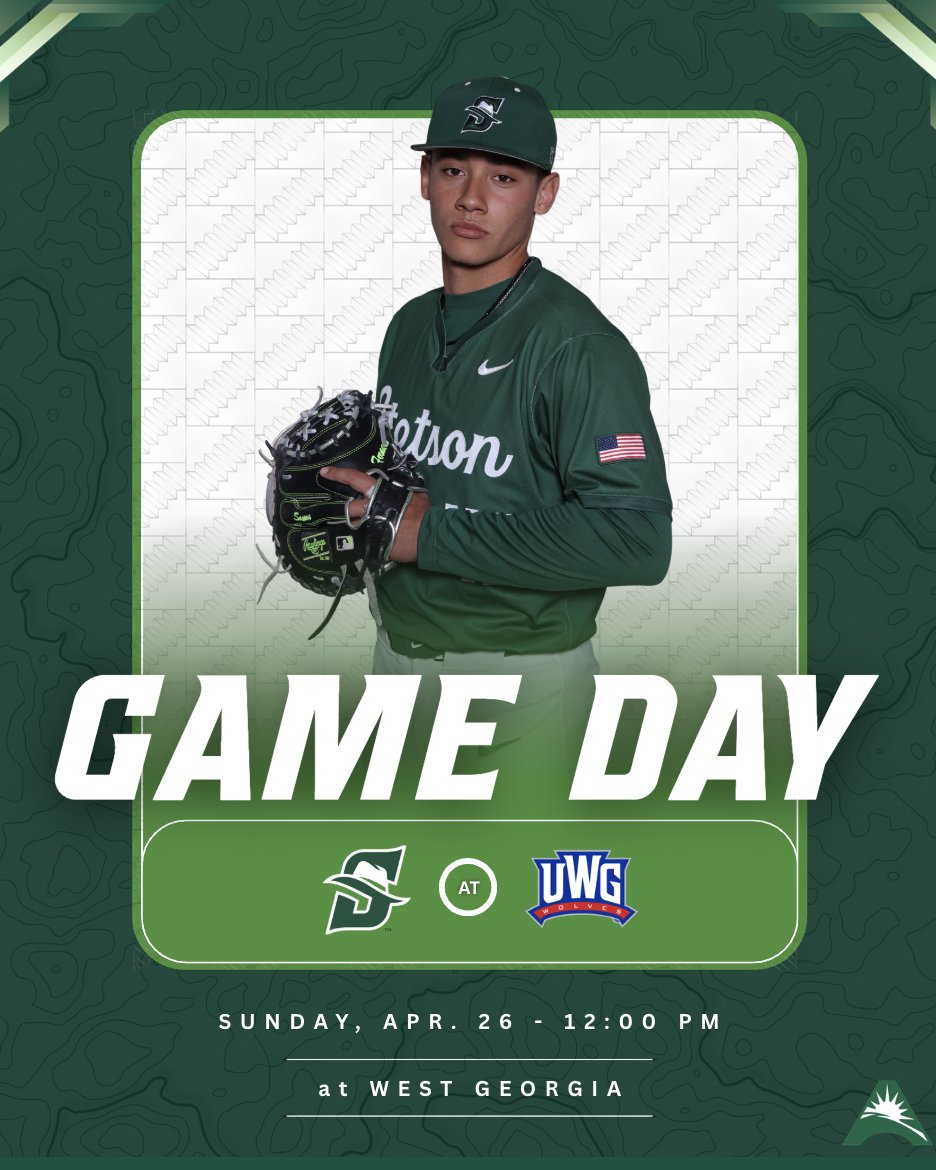 StetsonBaseball's tweet image. 𝗦𝘂𝗻𝗱𝗮𝘆 𝗳𝗼𝗿 𝘁𝗵𝗲 𝘀𝘄𝗲𝗲𝗽

🆚 West Georgia Wolves
🕛 12:00 PM
📍 Carrollton, GA
📺 bit.ly/4l4mTQu
📊 bit.ly/4eECJRa

#GoHatters | @StetsonHatters