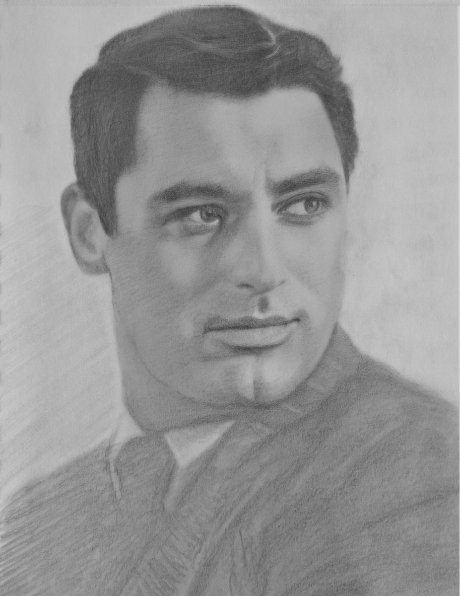 malin_shannon's tweet image. #FanArtFriday Drawing of Cary Grant