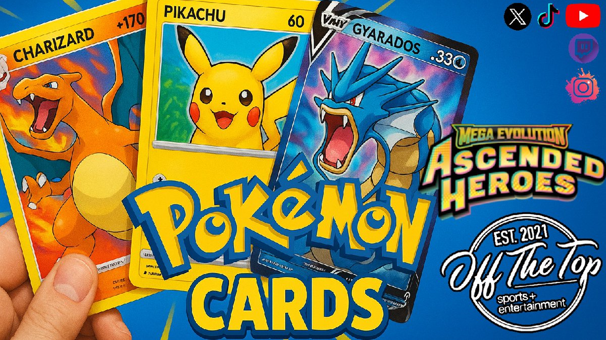 OffTheTopMedia_'s tweet image. Today at 12:30pm I will be going live to rip 30 packs of #Pokemon Ascended Heroes on YT. Come on by as I search for SIR's and the elusive God Pack.

youtube.com/live/PnCqVw--k…

#trends #fyp #videos #packopenings