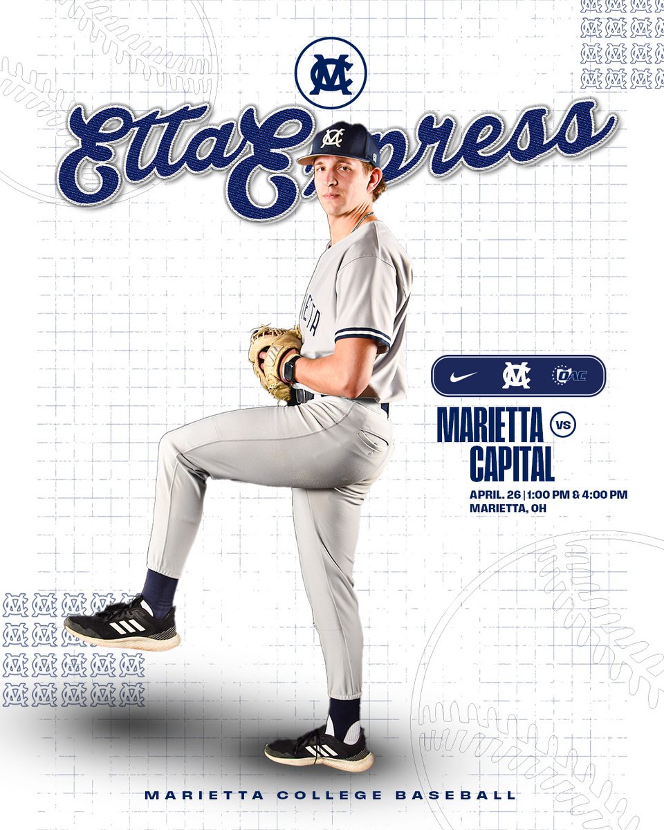 MariettaPioneer's tweet photo. 🚨⚾️🚨⚾️🚨⚾️
@EttaExpress_MC hosts Capital today for Community Day and Senior Day. Come out and enjoy the day at the ballpark. #EttaExpress #PioNation #d3baseball
⏰ 1 PM DH
🏟️ Pioneer Park
📺 https://t.co/6IGIiLx6HD
📊 https://t.co/jbIhEDSqpt
📻 https://t.co/G4x5IhBoja https://t.co/BH5tI00Z4A