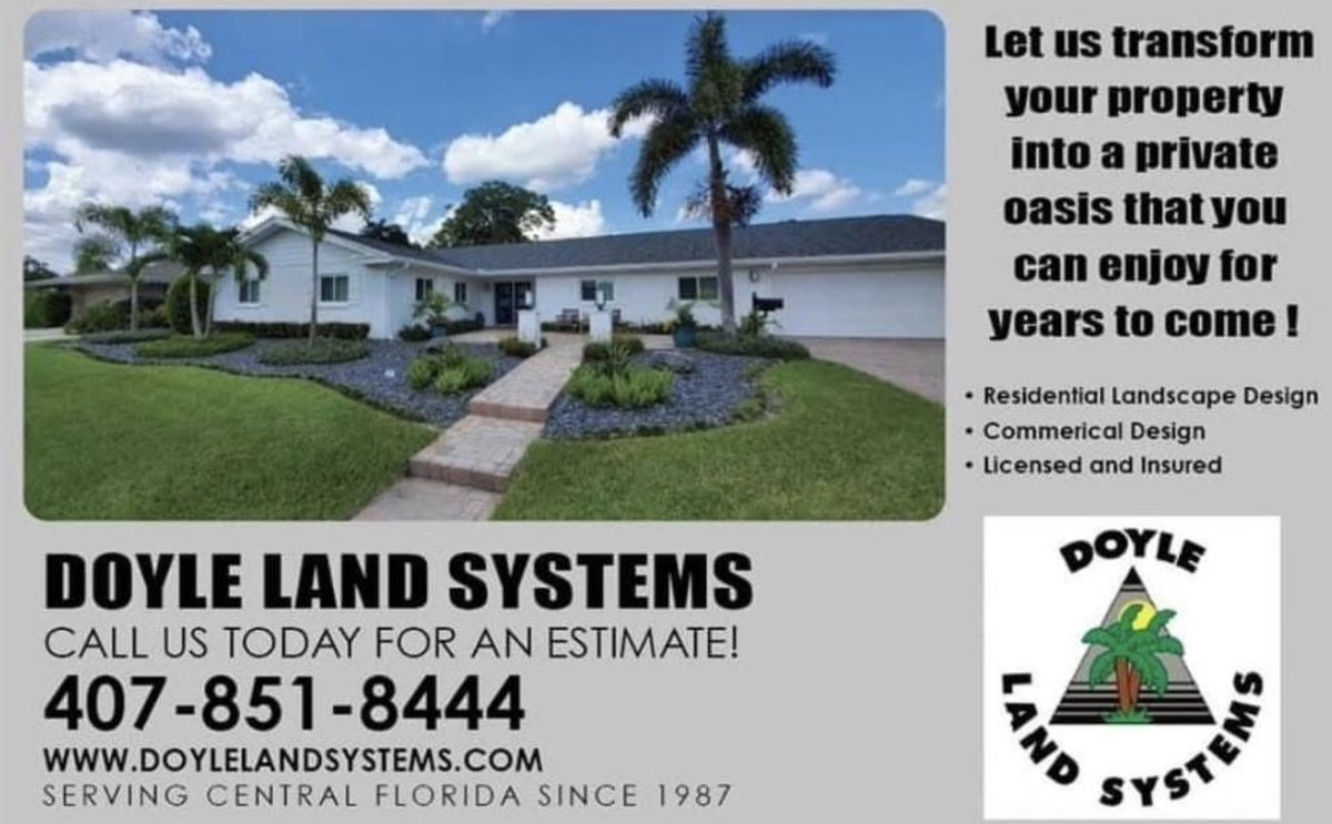 DoyleLand407's tweet image. Invest in your home to save money on pricey vacations this year ! Call Doyle Land Systems today and we can build your vacation destination in your very own backyard !🌴🌺🇺🇸🇺🇸🇺🇸
doylelandsystems.com#landscapedesign #poolscape #rockscape