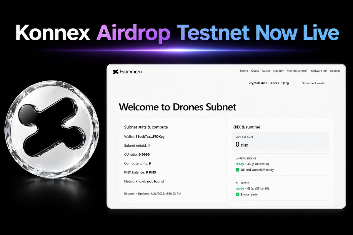 🚨 Konnex Airdrop Update 📢 <a href="/konnex_world/">Konnex</a>

New tasks are now live — they are free and mandatory to complete!

💰 The project has already raised $15M in funding, so this is worth paying attention to.

🧵 Step-by-step guide 👇

1️⃣ Go to: hub.konnex.world/points?referra…
• Connect your EVM