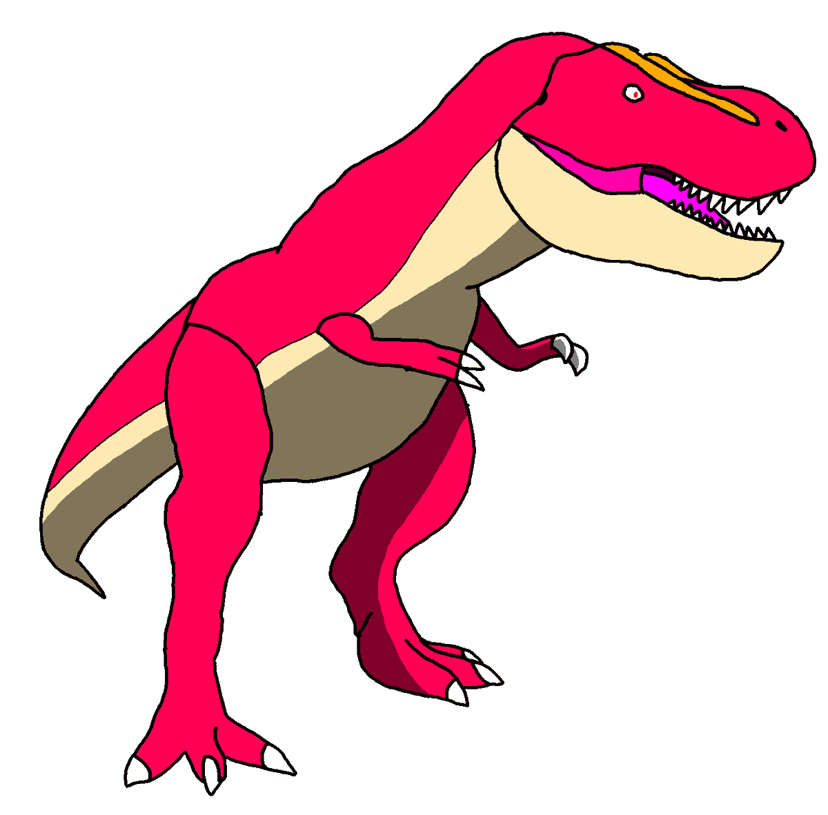 TitanGojiProd's tweet photo. @HagenToons Here's a Tyrannosaurus Rex in your artstyle. I hope you enjoy it, since one of your past animations brought up Space Dinosaurs, here an normal Dinosaur.
Images below are from the last two design evolutions. The current style has more detail, BTW. https://t.co/QOBxa3X9aH