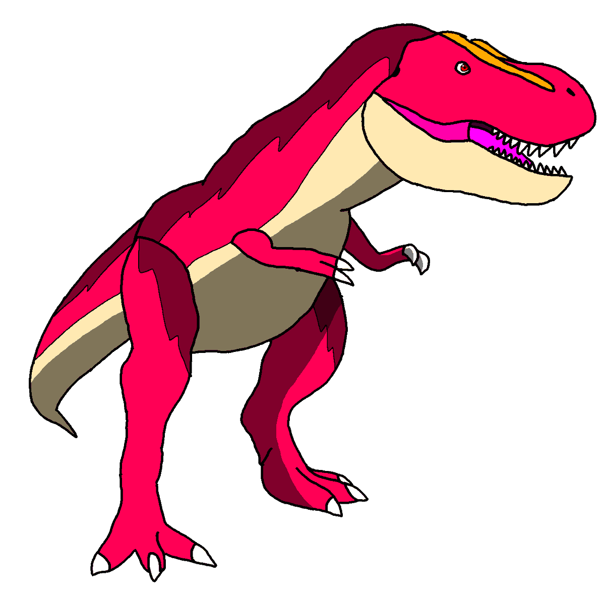 TitanGojiProd's tweet photo. @HagenToons Here's a Tyrannosaurus Rex in your artstyle. I hope you enjoy it, since one of your past animations brought up Space Dinosaurs, here an normal Dinosaur.
Images below are from the last two design evolutions. The current style has more detail, BTW. https://t.co/QOBxa3X9aH