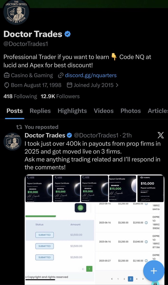 Doctor Trades tweet media