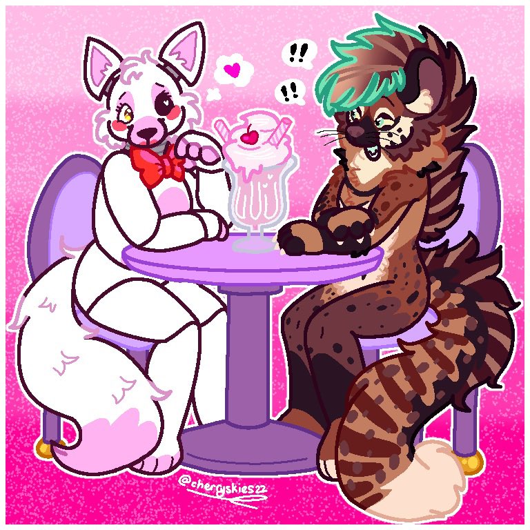 CivetColorPop's tweet image. Neither of them are lesbian but this is a sapphic relationship so…. 

#furryfandom #fursona #tonycrynight #FiveNightsAtFreddys #yumetwt #yumeship #FNAF #manglefnaf #fnaf2 #manglethefox