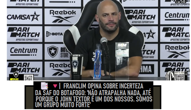 📑🔻| FRANCLIM OPINA SOBRE INCERTEZA DA SAF DO BOTAFOGO: 'NÃO ATRAPALHA NADA'

– Não atrapalha nada, até porque o John é um dos nossos. Nós somos um grupo muito forte. Obviamente nós temos internet e seguimos as notícias, não há como esconder. –afirmou o técnico.

Fonte: FogãoNET