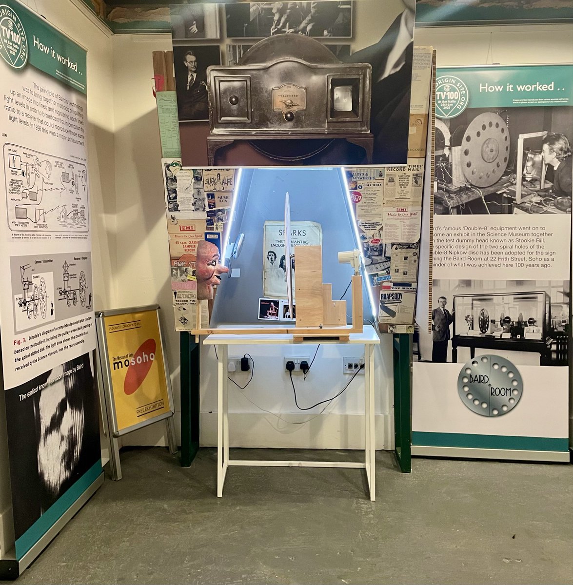 TheMuseumOfSoho's tweet photo. @SohoGeorge @sohosocietyw1 @LittleItalySoho You can still see how television was first demonstrated in Soho until the end of May at 75 Dean Street @allisjoysoho @TheMuseumOfSoho https://t.co/f1UDtanul7