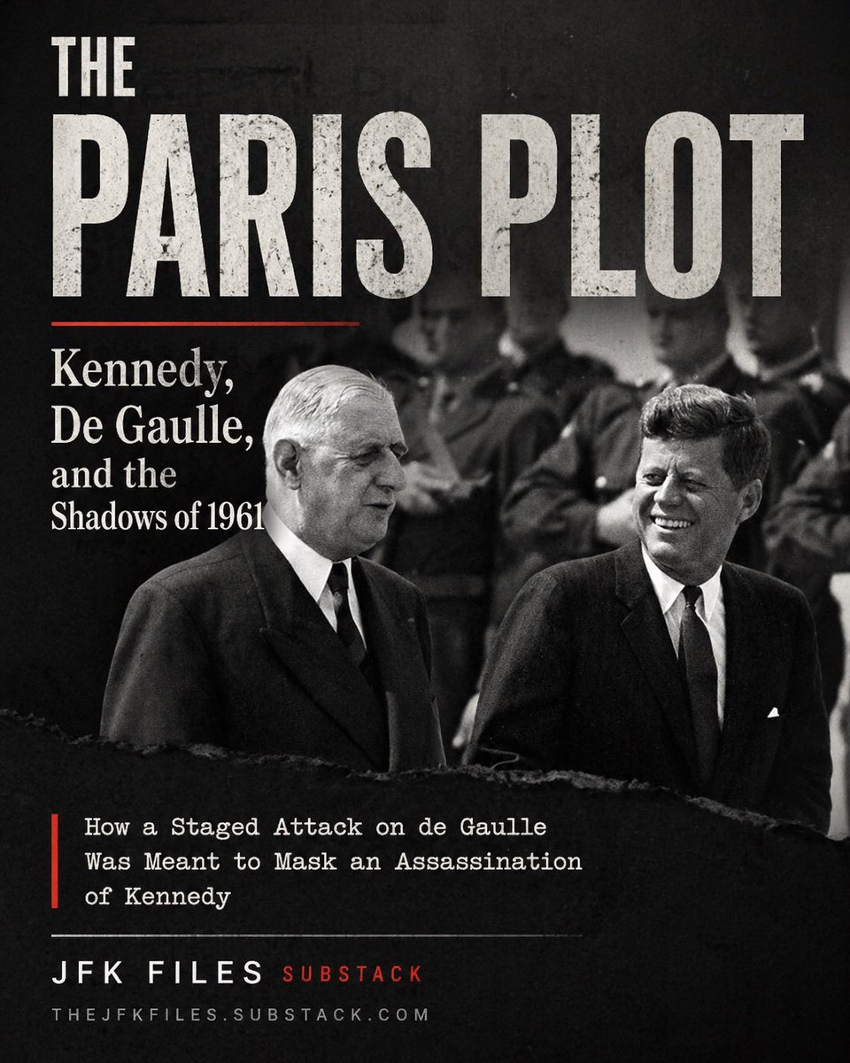FilesJFK's tweet image. Before Dallas. Before Watergate.
There was Paris.

1961: a shadowy plot against de Gaulle - with fingerprints that would show up again in Washington.

The same names. The same playbook.

And a story CBS wouldn’t tell.👇open.substack.com/pub/thejfkfile… #JFKFiles #CIA #FBI #deGaulle