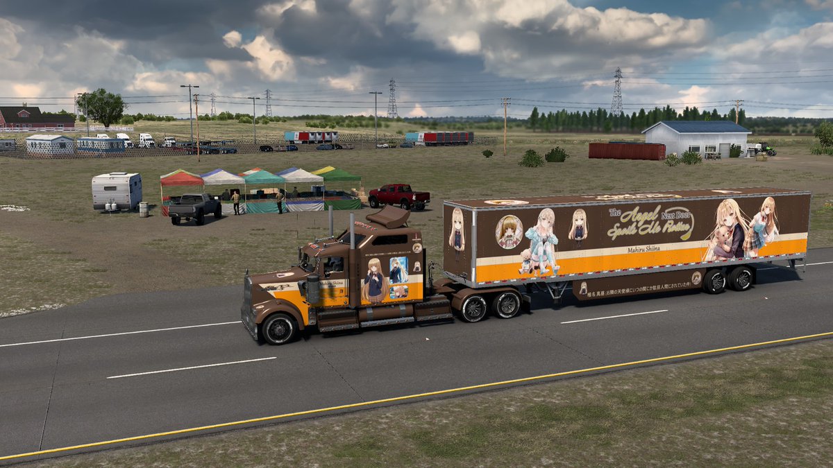 KiritoTrucker's tweet image. @SCSsoftware 
#AmericanTruckSimulator 
#ATS 
#Kenworth 
#W900L 
#itasha 
#お隣の天使様にいつの間にか駄目人間にされていた件
#OtonarinoTenshisama
#椎名真昼
#BestCommunityEver