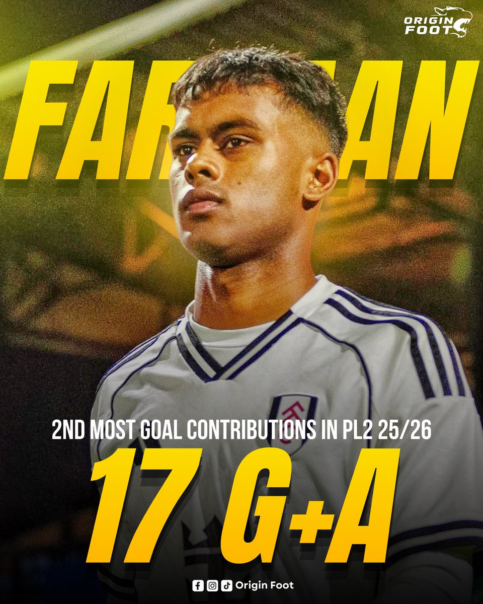OriginFoot_bd's tweet image. With 10 goals and 7 assists, Farhaan Ali Wahid is the second-highest goal contributor in Premier League 2 🇧🇩‼️

#OriginFoot #FarhaanAliWahid #Fulham #BangladeshFootball