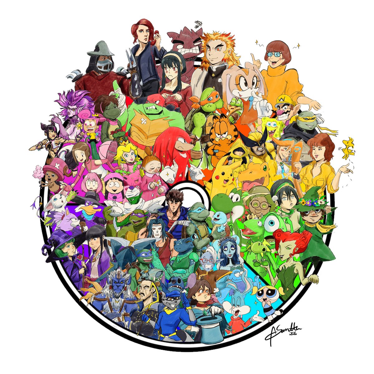 a__santtu's tweet photo. Here's the big #ColorWheelChallenge I did mid March-April; characters suggested by you!

Below I'll make a thread with ALL the 64(!) characters compiled in categories for easier view 🧵 https://t.co/7EKFKfVwhp