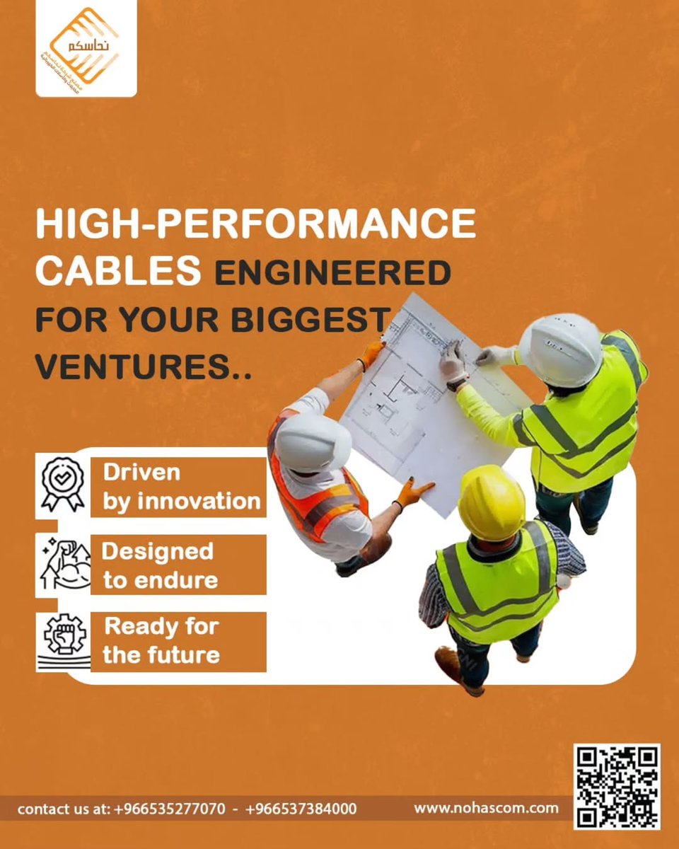 Nohascomfactory's tweet image. 🟠In a fast-moving world driven by innovation and efficiency, Nohascom delivers advanced cables built for major projects with reliable performance and high standards.⚡
Don’t just keep up with the future — lead it.
📞 +966535277070 | +966537384000
#Nohascom #Cables #Wires