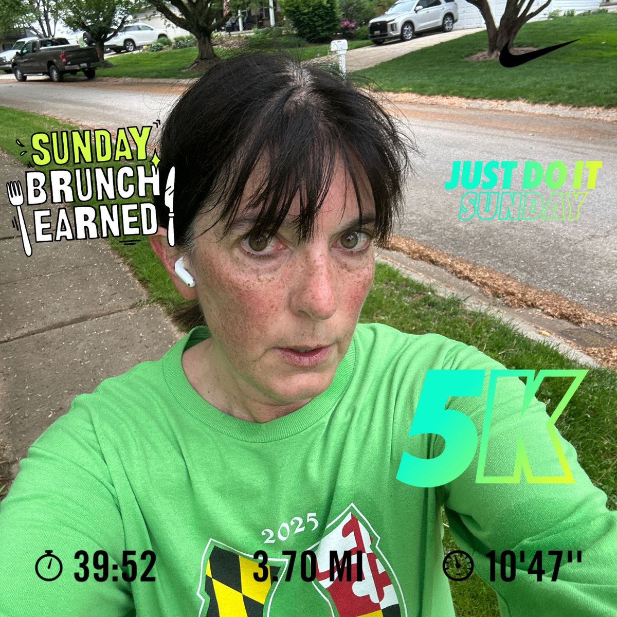 StephCalabria's tweet image. Sunday 5K plus.  Cool morning but no rain at least.  #justdoit 🏃🏻‍♀️🏃🏻‍♀️🏃🏻‍♀️