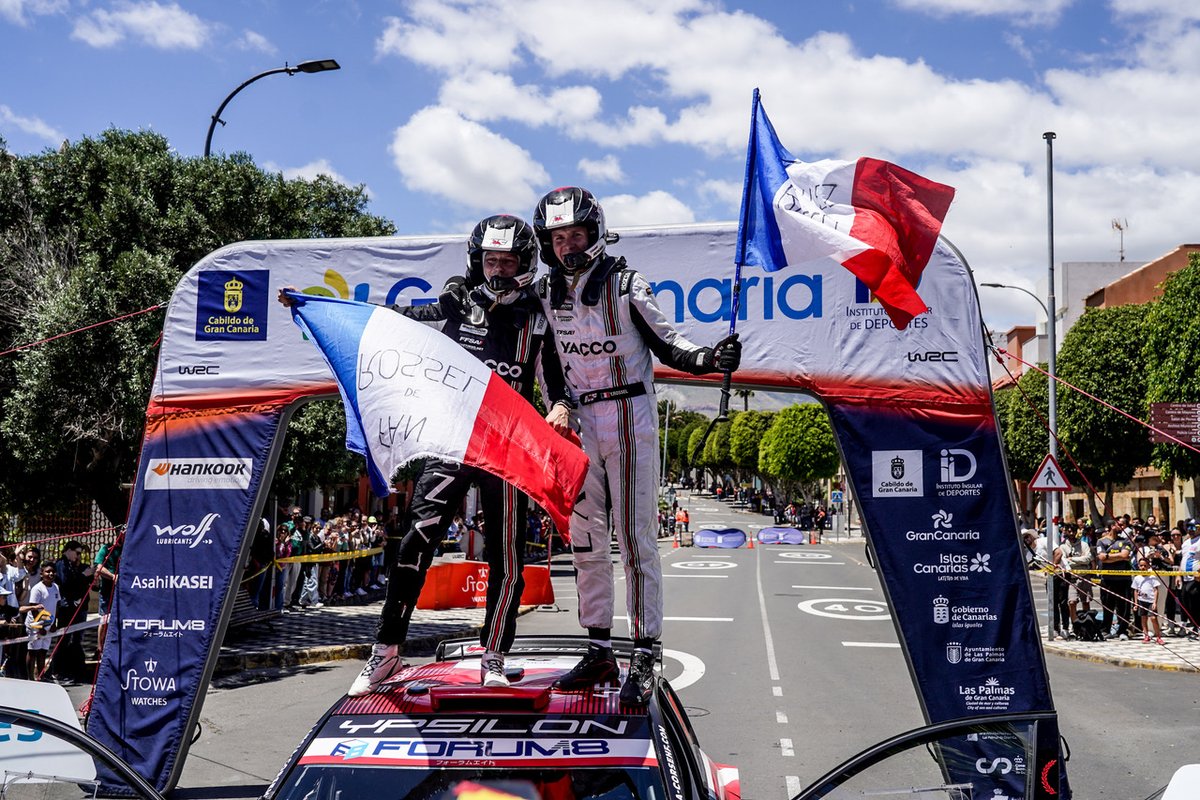 OfficialWRC's tweet photo. All smiles at the finish 🥹

#WRC | #RallyIslasCanarias 🇪🇸 https://t.co/lBM8dlPMkb