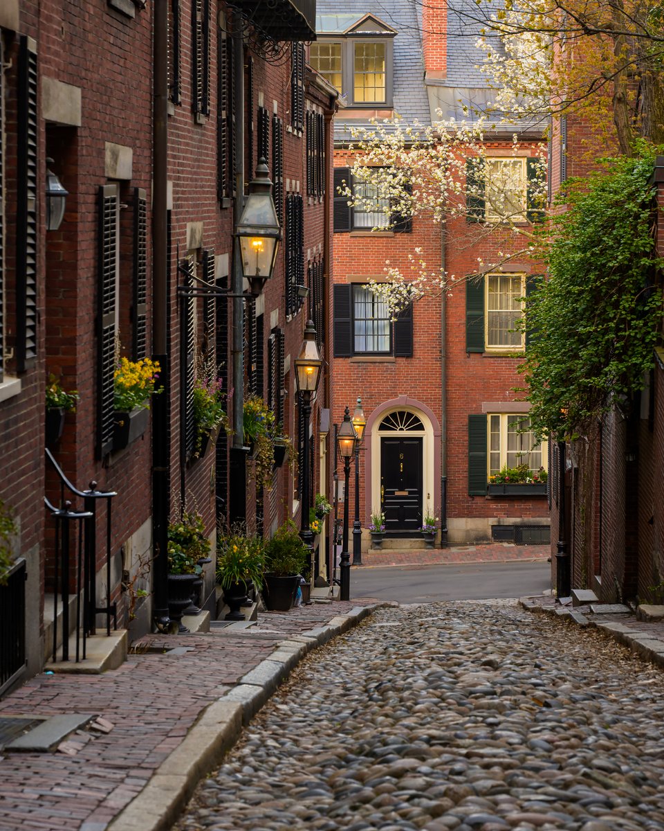 Leecosta's tweet photo. Spring on Acorn Street, Boston. 🌸 https://t.co/OkiMJ2fjF8